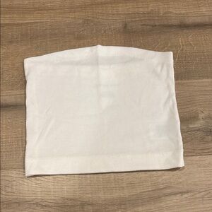 White Ribbed Tube Top